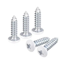 100pcs ST2x10mm White Screws Self Tapping Screws Pan Head Phillips Screws