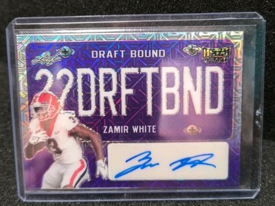 2022 Leaf Metal Draft Bound Purple 4/10 Zamir White #DB-ZW1 Rookie Auto RC