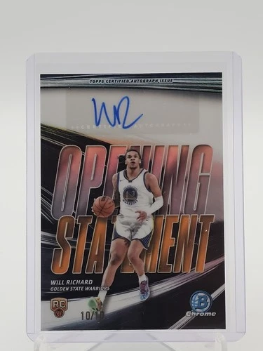 WILL RICHARD 2025-26 BOWMAN CHROME STATEMENT BLACK ROOKIE AUTO 10/10 Q3841