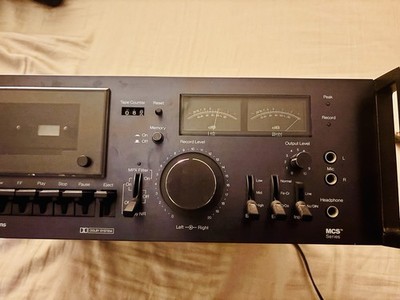 MCS Modular Component Systems Stereo Cassette Deck 3564 Black Rare VG Condition