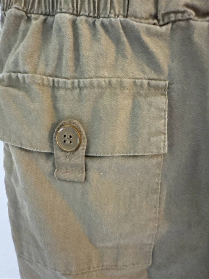 Mameluco corto Chesley sin mangas cintura corbata. LINO verde oscuro talla M para mujer Y2K Foto 3 de 4