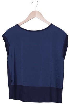 MANGO T-Shirt Damen Shirt Kurzärmliges Oberteil Gr. L Marineblau #gpo40dp
