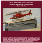2049 MINIATURE HELICOPTER AGUSTA A109 POWER au 1-43 NEW RAY IN BOX 2499
