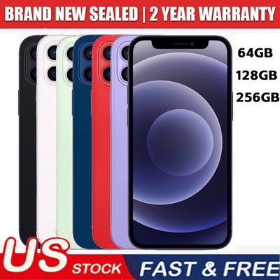 New in Sealed BOX Apple iPhone 12 MINI 64GB 128GB 256GB Unlocked 2 YEAR WARRANTY