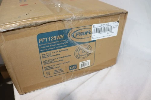 PROFLO PF1125WH White 17-1/4" Self Rimming Bathroom Sink, Decorative - Picture 2 of 4