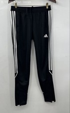 Adidas Track Pants Tapered Fit Women's Small Black Athletic NWT
