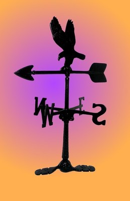 HOME DECOR - VINTAGE WEATHERVANE FLYING WING-SPREAD EAGLE 21'' TALL - RARE DESIGN