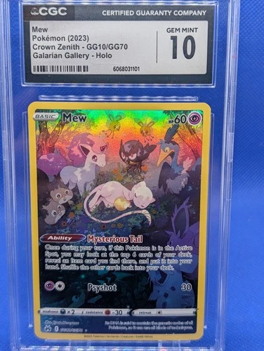 2023 Pokemon SWSH Crown Zenith Mew Galarian Gallery #GG10/GG70 CGC 10