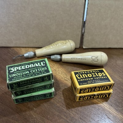 Speedball Linoleum 2 Cutter tools 5 boxes Blades