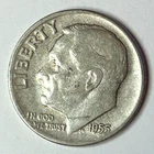 1955-P Roosevelt Dime 90% Silver U.S. 10c Coin Circulated as Pictured -10