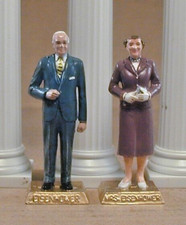 Metal Marx President Presidents Dwight Eisenhower  1st Lady Mamie Pro Painted