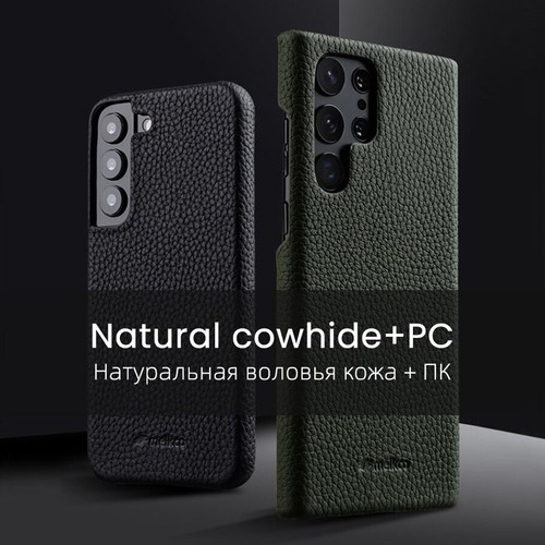 Melkco Premium Genuine Leather Case For Samsung Galaxy S23 Ultra S22 Back Cover - Picture 2 of 32