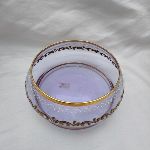 Moser Glassworks 1907-1910 Alexandrite Neodymium Glass Dresser Powder Box - Picture 9 of 13