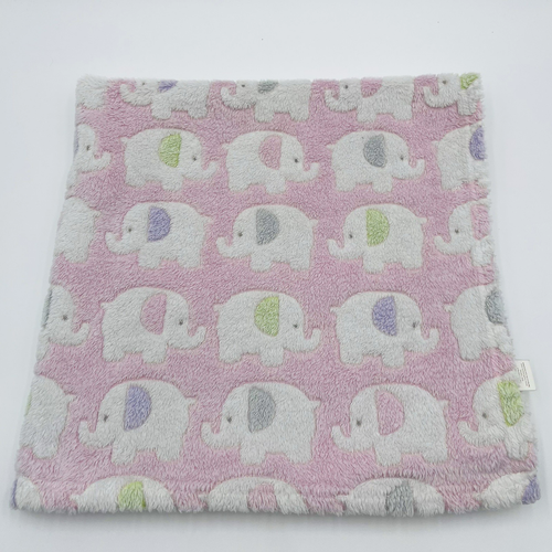 Snugly Baby Blanket Elephants Single Layer Pink