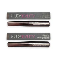 2x Huda Beauty #bombbrows Bomb Brows Full n Fluffy Fiber Gel #6 RICH BROWN