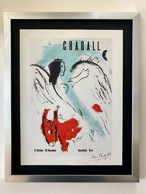  MARC CHAGALL |  ORIGINAL VINTAGE 1975 SIGNED PRINT | MOUNTED AND FRAMED