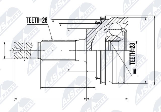 Jeu de joints arbre de transmission Toyota Carina II kit réparation cardan côté roue avant