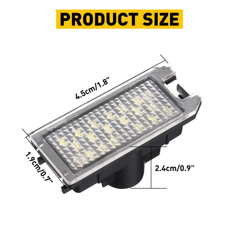 For 2014-2020 Jeep Grand Cherokee White Full LED License Plate Lights Lamps NEW - Imagem 4 de 4