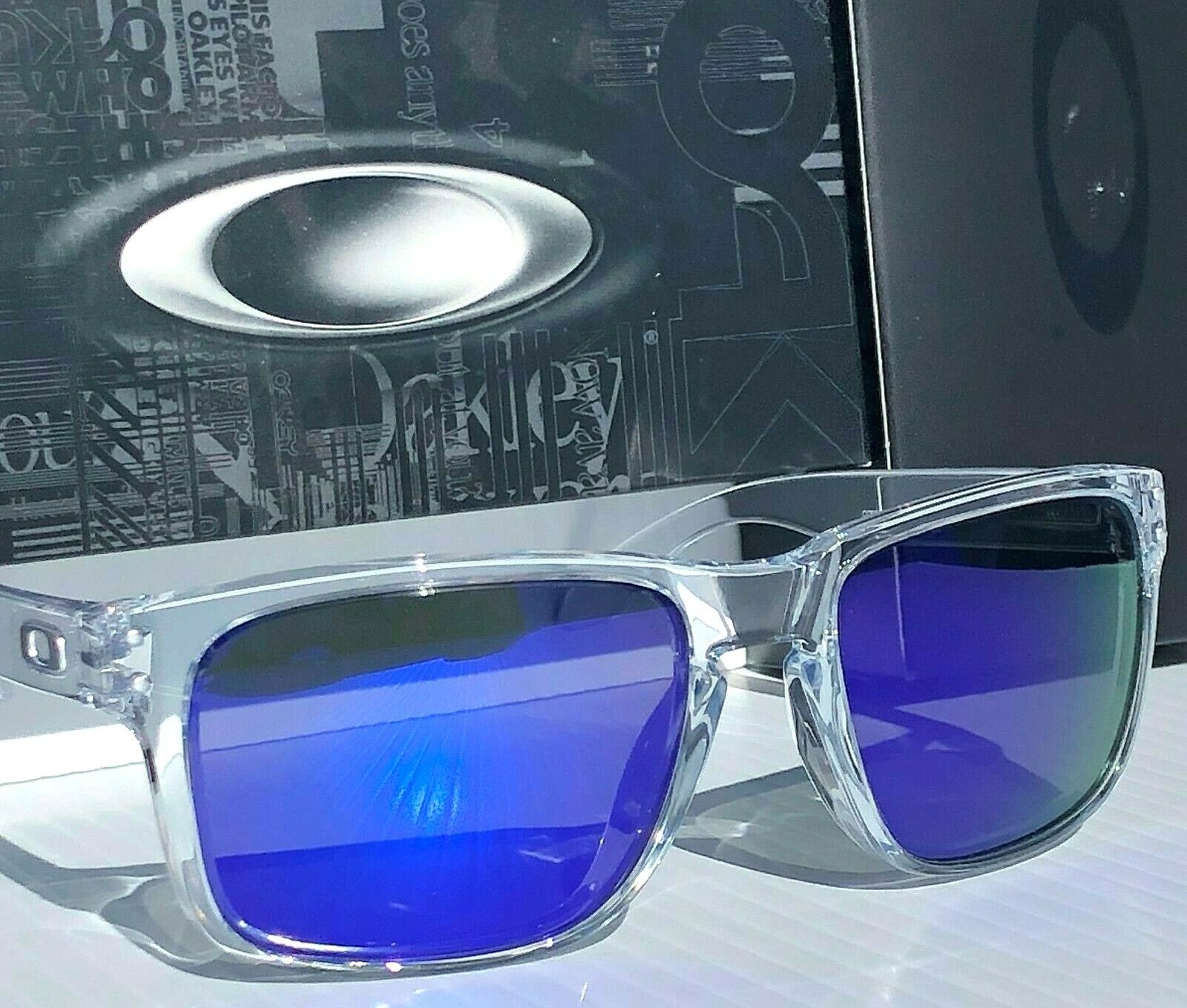 Syndicate Midler At placere NEW* Oakley HOLBROOK CLEAR w POLARIZED Galaxy Blue Iridium Sunglass 9102 |  eBay