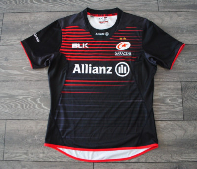Maillot De Rugby BLK Saracens 2017 Domicile – Noir – Taille Homme M – Rare