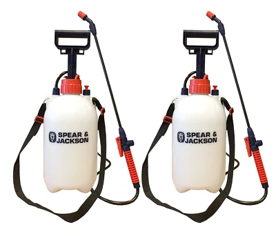SPEAR & JACKSON Garden Sprayer 2 x 5L Pressure Plant Spray Bottle Spear And Jackson