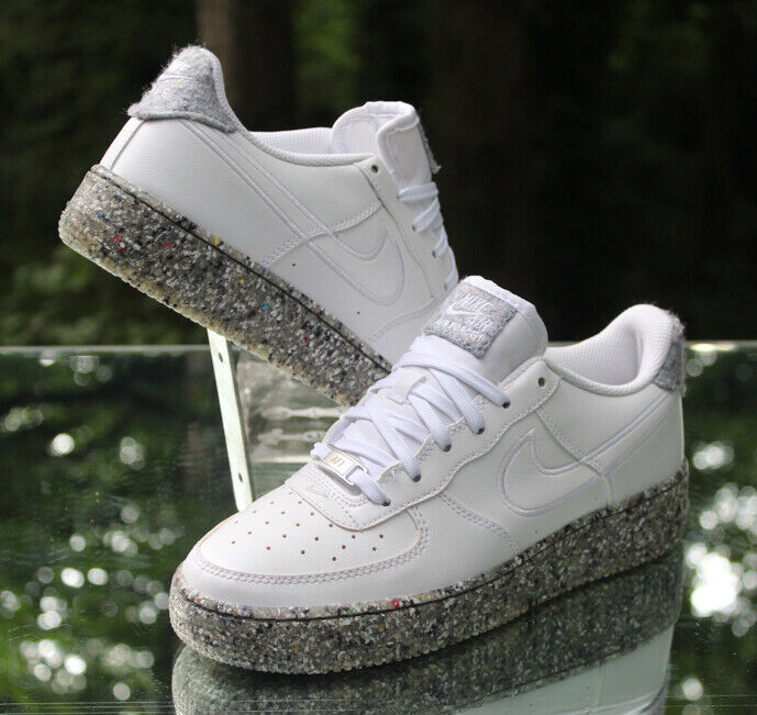 Nike Air Force 1 Recycled Wood Pack Size 6.5Y White Silver Nike Air Force 1 Recycled Wood Pack Size 6.5Y White Silver