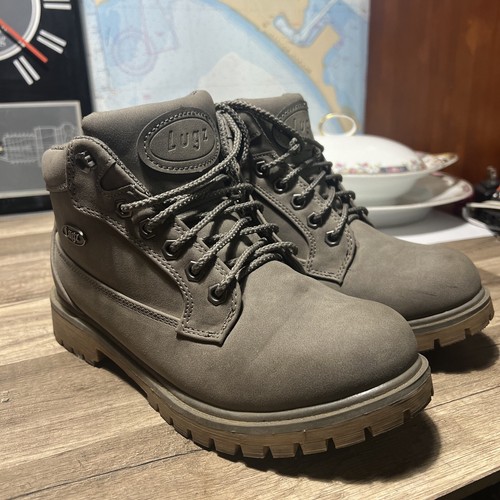 Lugz Mantle Mid Lace Up  Womens Grey Casual Boots WMANTLMD-0823 Size 8.5