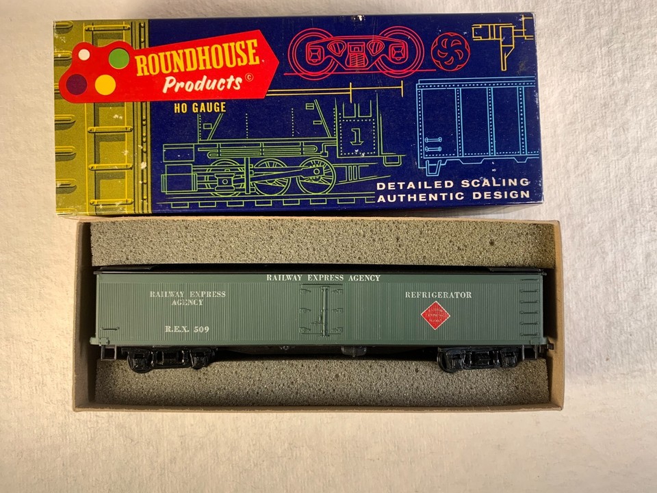 ROUNDHOUSE HO, RAILWAY EXPRESS AGENCY 50' EXPRESS REFFER 509, BUILT UP