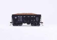 HO Scale Roundhouse Pennsylvania Hi Side Ore Car Upgraded W/ Load