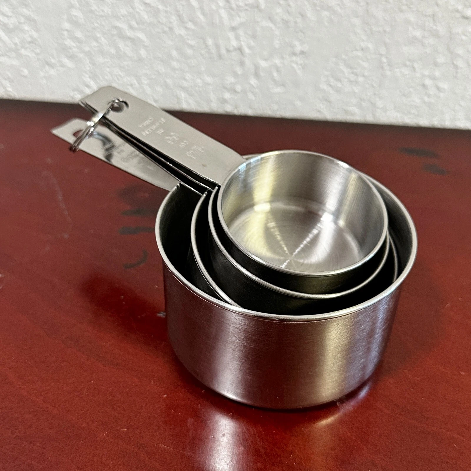 4-Piece Stainless Steel Measuring Cup Set 1/4, 1/3, 1/2, 1-Cup