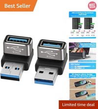 Right Angle USB 3.0 Connector Set - 2 Pack, Perfect for Tight Spaces