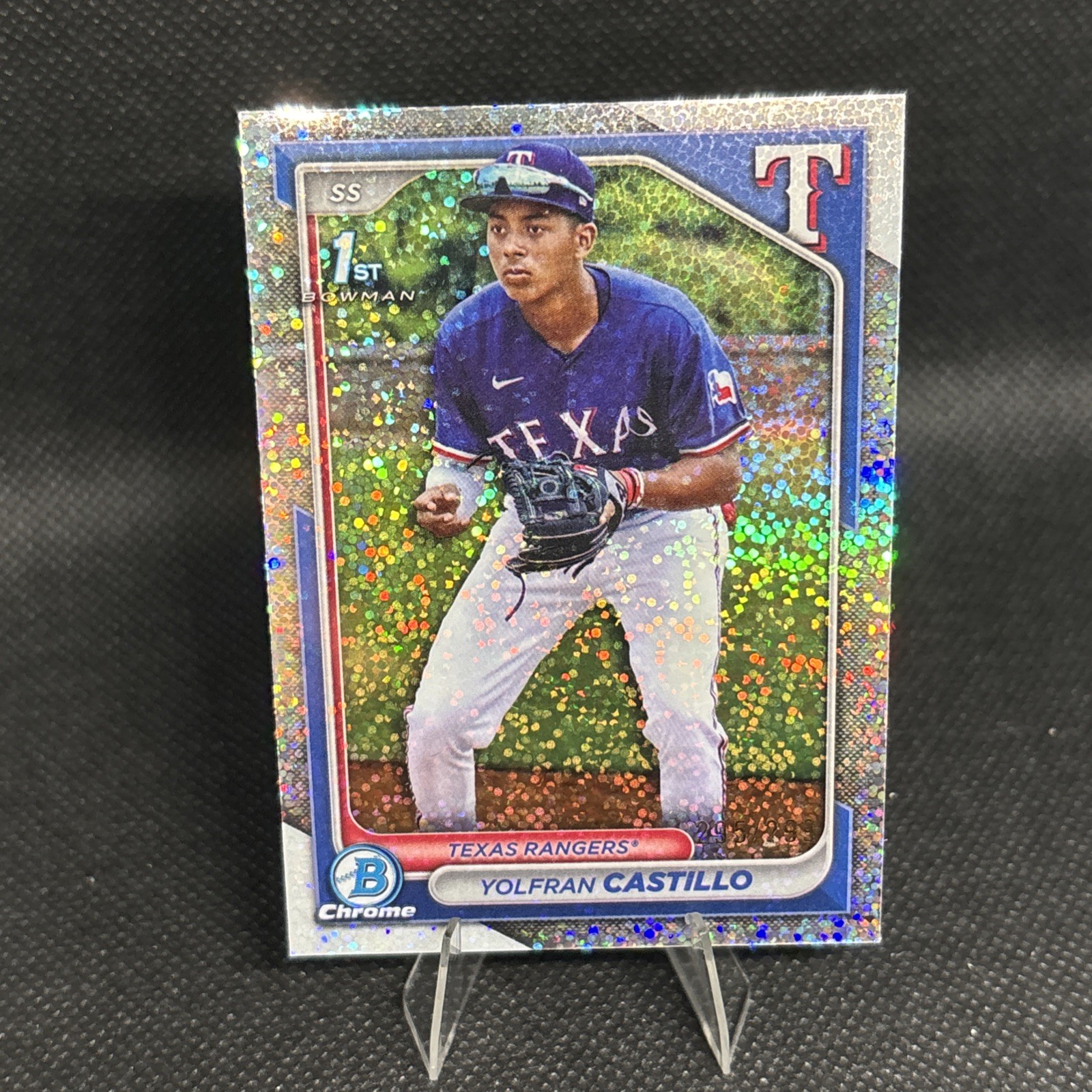 Yolfran Castillo 2024 1st Bowman Chrome SPECKLE REFRACTOR 195/299 #BCP-159 RC M6