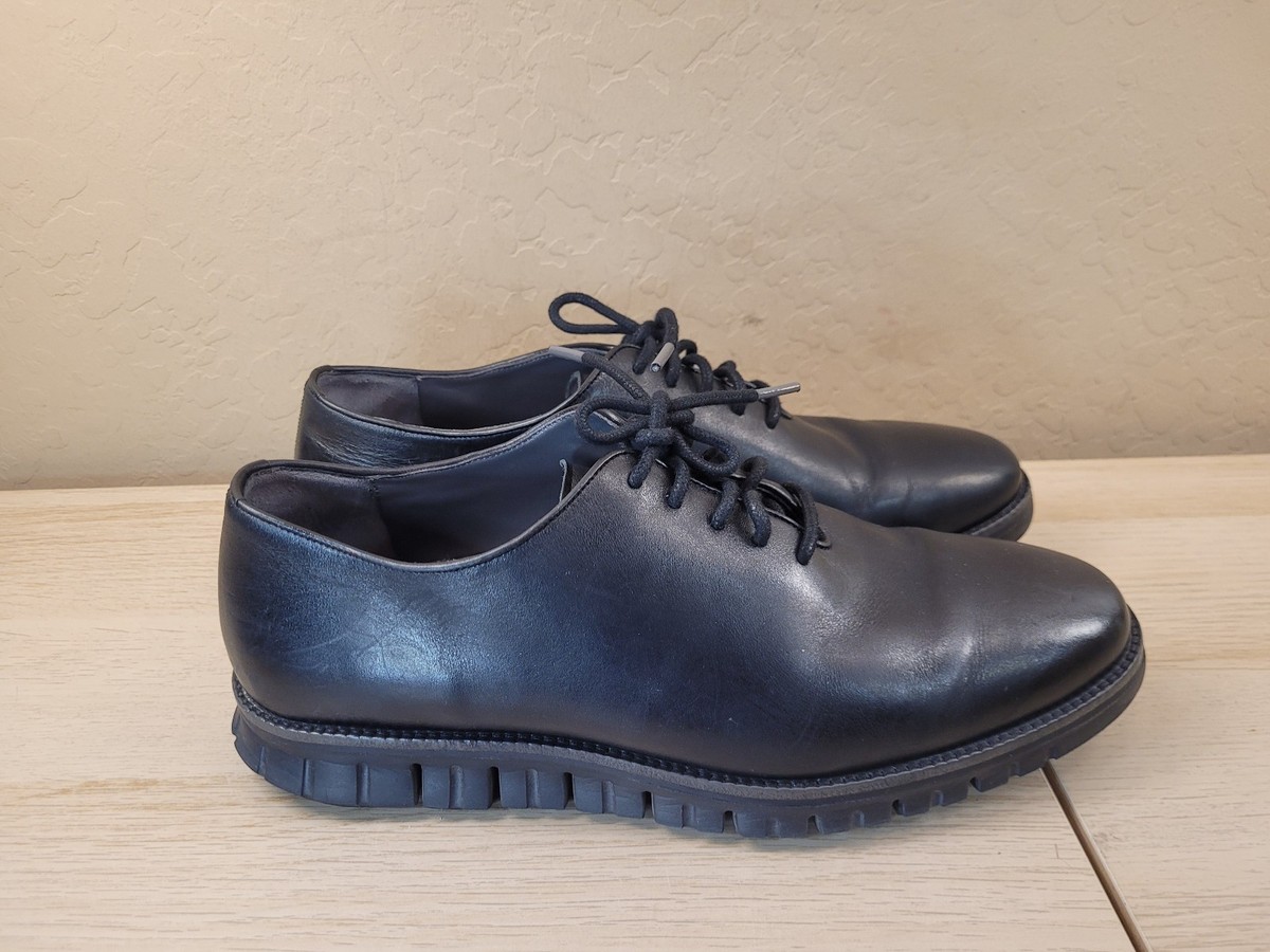 Cole Han Men\'s Zerogrand Black Leather Oxford Shoes Size 10.5M Cole Haan Grand.0S Oxford Black Leather Round Cap Toe Lace  main image 4