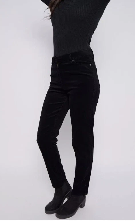 Ladies Straight Corduroy Trousers Cords Jeans Sienna Cotton Marks Stretch - Image 4 of 4