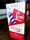 VINTAGE NOS 40s-50s BARBER SHOP LEONE'S HAIR LOTION & BOX — photo 1