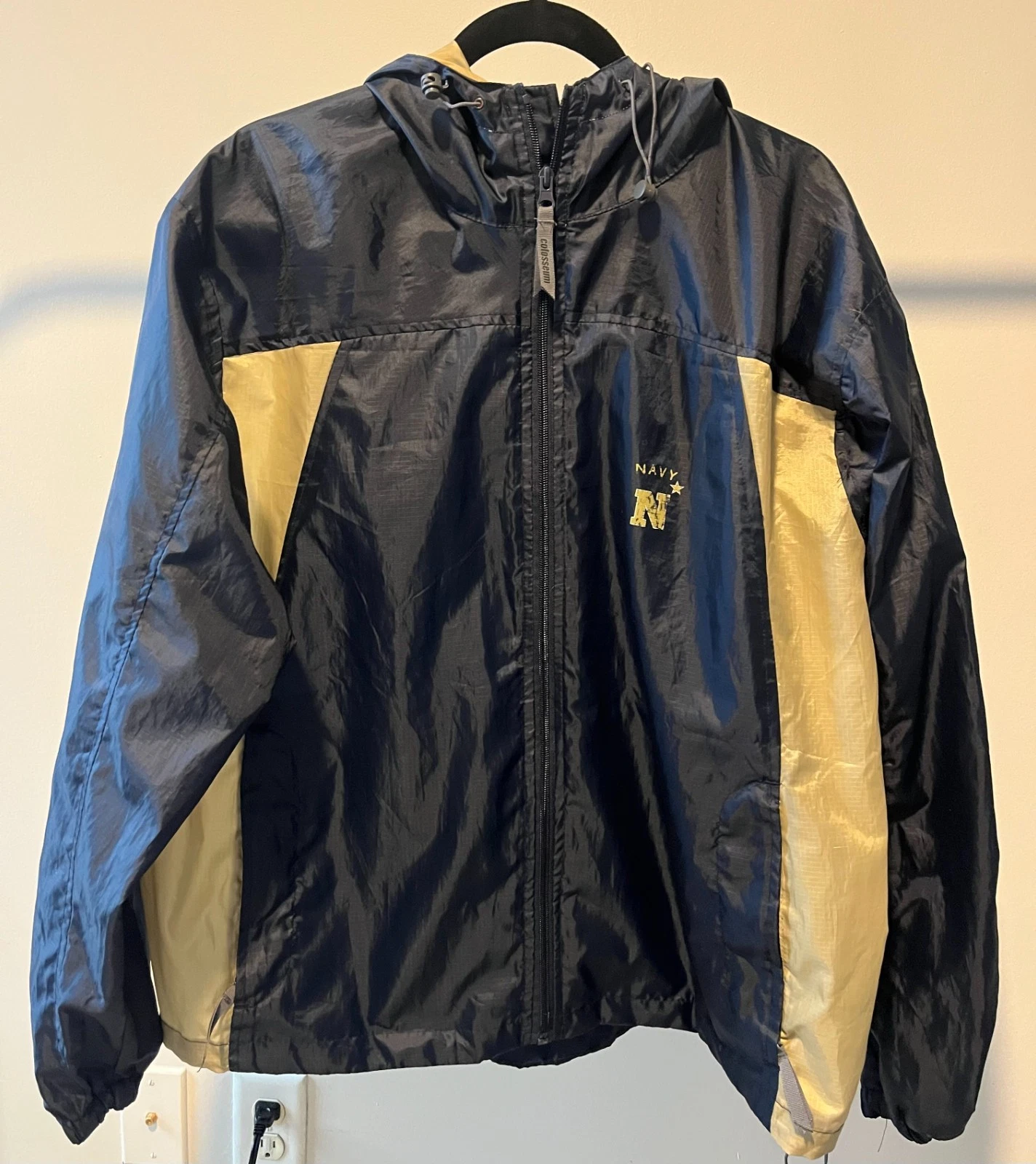 Navy Midshipmen Windbreaker Jacket Colosseum Mens Medium NCAA Full Zip