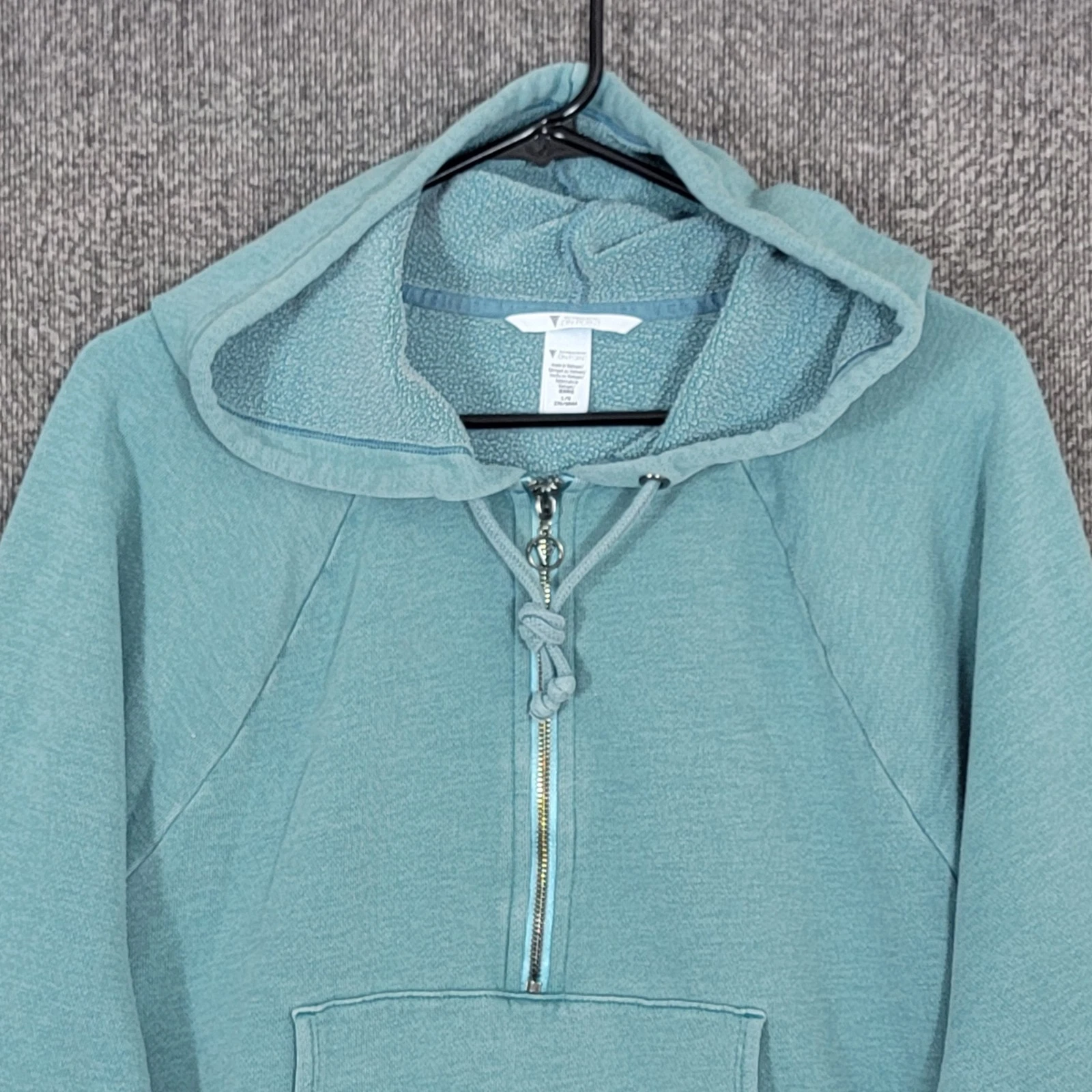 UNDERCOVER Felpa con cappuccio Victoria’s Secret On Point donna grande turchese ritagliata manica lunga