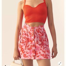 Maeve Scalloped Button-Front Skirt 2