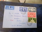 GB FDC FIRST DAY COVER 1953 CORONATION OF QEII AIRMAIL TO SOUTH AFRICA