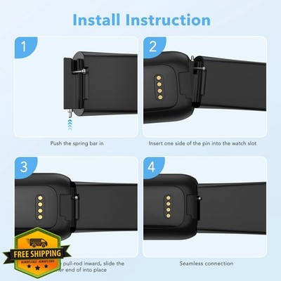 4pk Fitbit Inspire 3 Bands Waterproof Classic Soft Sports Replacement