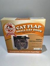 Small cat door transparent flap size 6 1/4" x 6 1/4" NEW