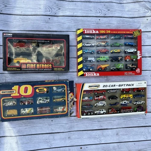 Vintage Matchbox Cars Gift Pack Fire Hero’s Tonka Matchbox 10 Lot READ DETAILS