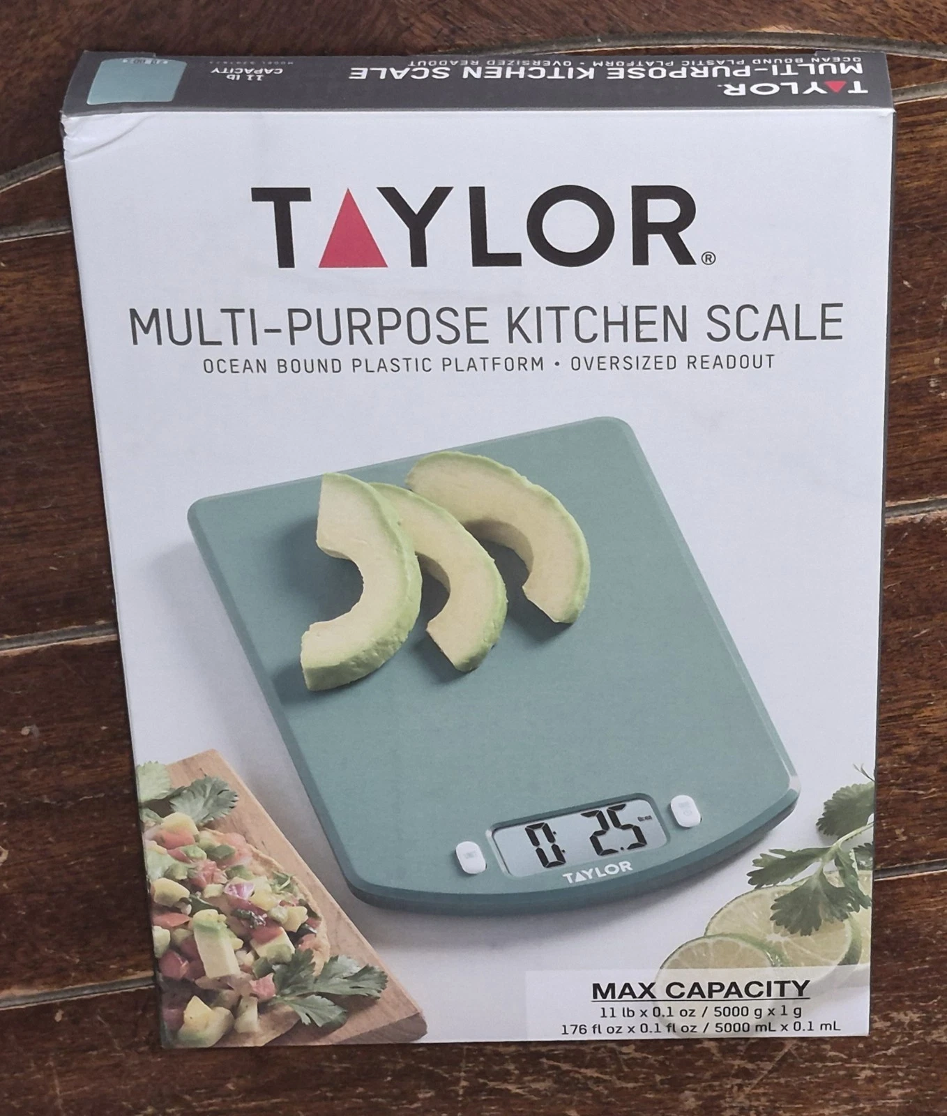 Taylor Multi-Purpose Kitchen Scale OCEAN BOUND PLASTIC PLATFORM -Max 11lb-