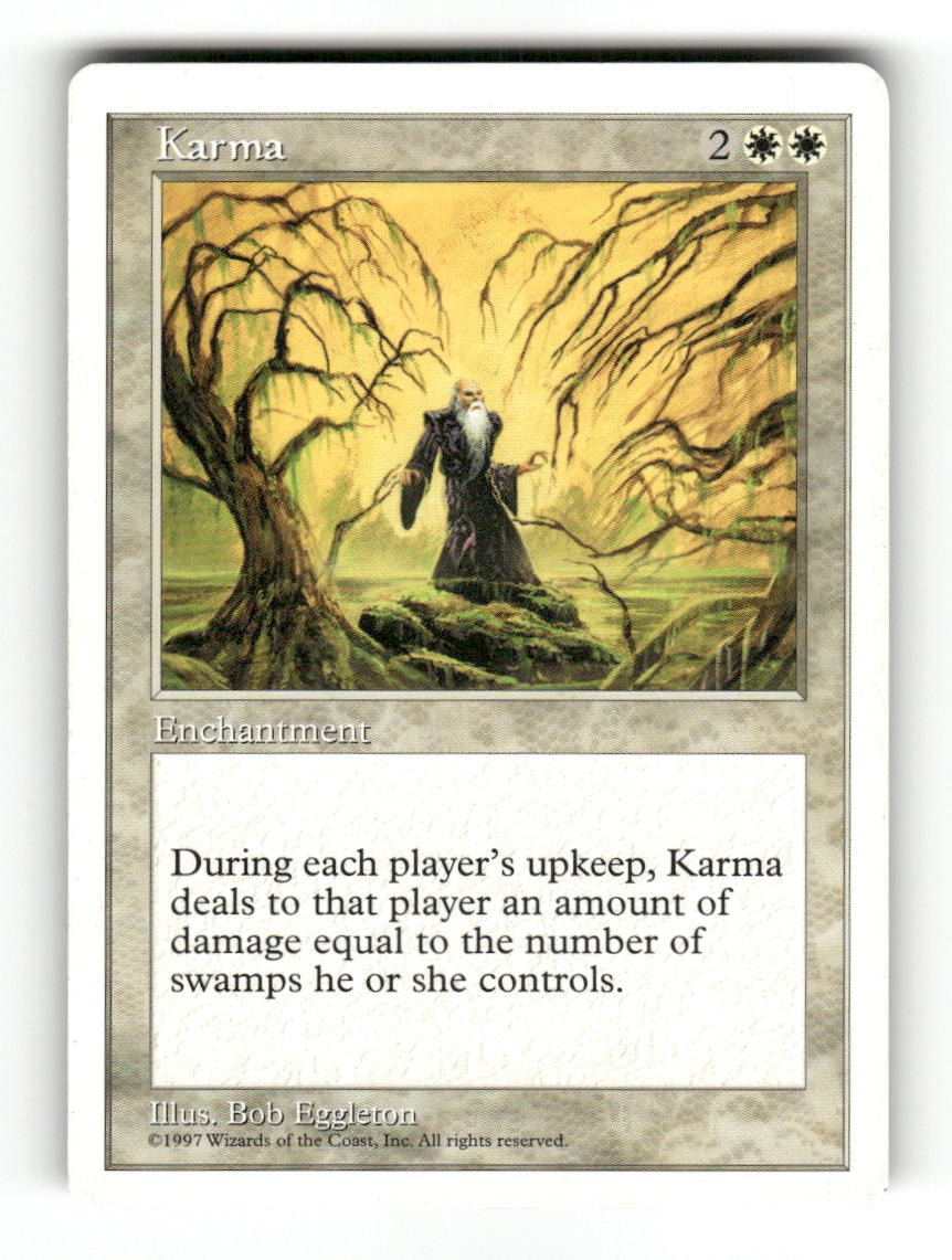 Karma Uncommon Fifth Edition Magic: The Gathering Near Mint