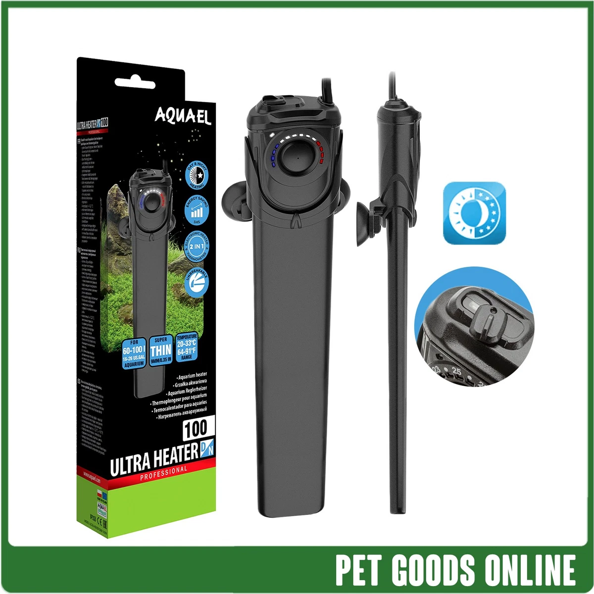 Aquael Ultra Aquarium Heater 100W for 60-100L Tanks