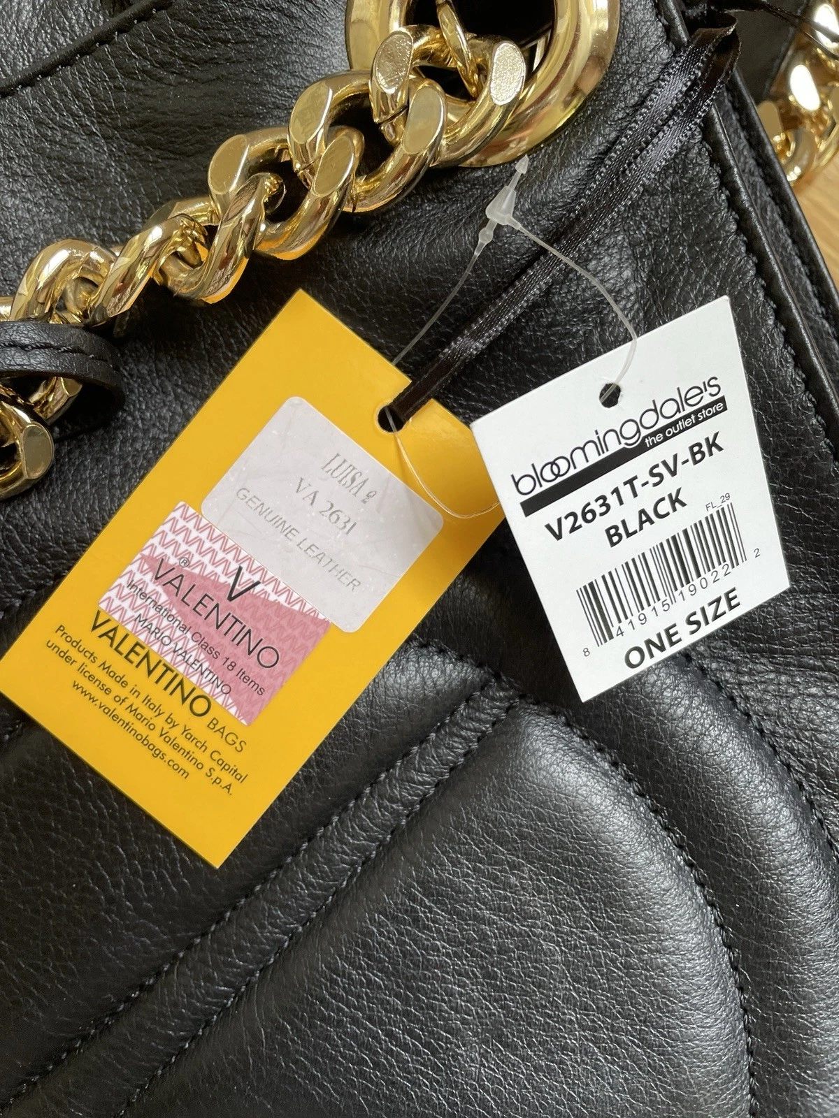 Borsa a tracolla firmata Valentino by Mario Valentino Luisa in pelle nera