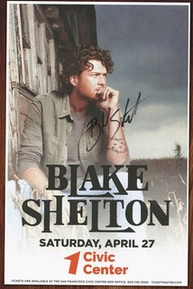 Blake Shelton autographed gig poster