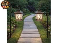 2Er Set Led Solar Laterne Mit Erdspieß - Solarleuchte Garten – HäNgelampe Solar