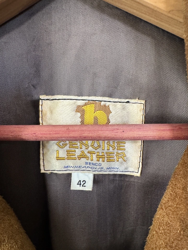 Blazer chaqueta de gamuza genuina vintage para hombre 42 mediana 21,5x30,5 Foto 3 de 4