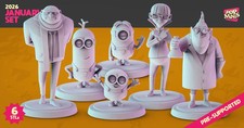Despicable Minions Set (3D) 35mm/40mm/75mm Printed Unpainted